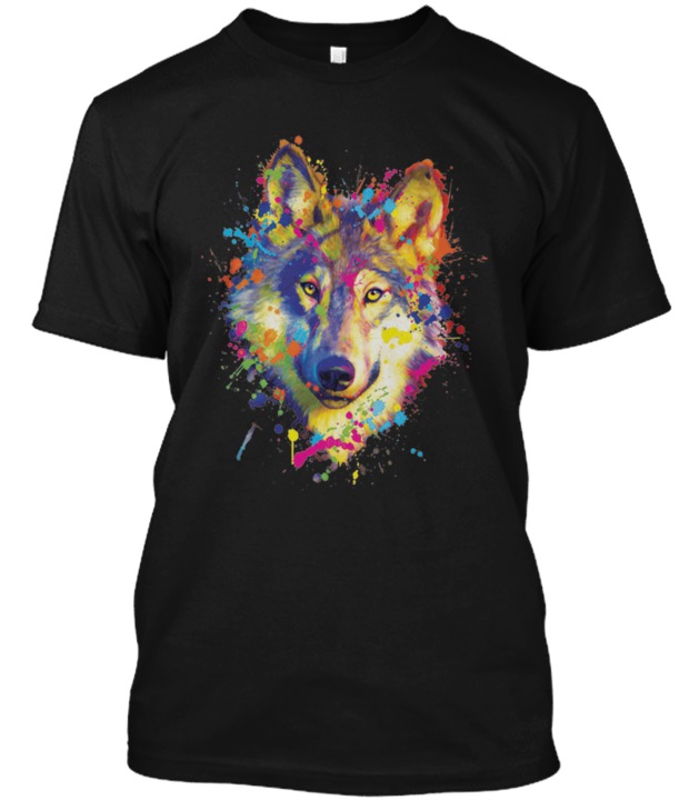 Neon Wolf’s face - T-Shirt Zone