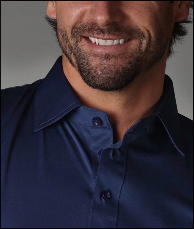 Men’s Semi-Spread Collar Polo - Image 3